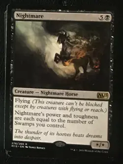 x1 Nightmare Magic 2015 (M15) Magic The Gathering MTG Lightly Played - Image 1