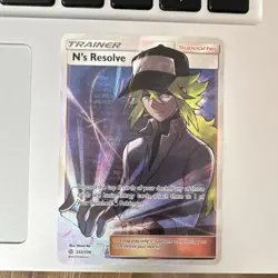 Pokemon N's Resolve Full Art Ultra Rare Trainer Holo 232/236 Sm-Cosmic Eclipse - Image 1