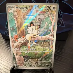 Pokemon TCG Meowth 106/094 Me02: Phantasmal Flames Holo Illustration Rare - Image 1