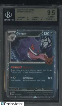 2024 Pokemon Trick or Trade #57 Gengar Holo BGS 9.5 GEM MINT - Image 1