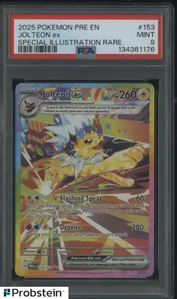 2025 Pokemon Pre En Special Illustration Rare #153 Jolteon Ex PSA 9 MINT - Image 1