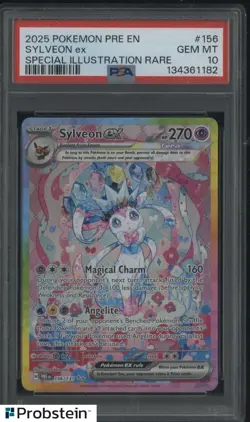 2025 Pokemon Pre En Special Illustration Rare #156 Sylveon Ex PSA 10 GEM MINT - Image 1