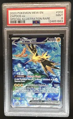 2023 Pokemon SV 151 Zapdos ex #202/165 PSA 9 - Image 1