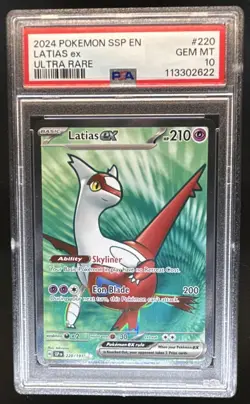 2024 Pokemon Surging Sparks Latias Ex #220/191 PSA 10 - Image 1