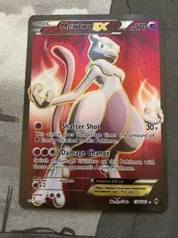 2015 POKEMON XY BREAKTHROUGH #158 FULL ART/MEWTWO EX - Image 1