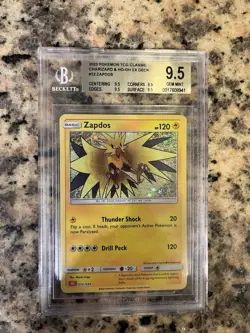 Pokemon Zapdos 012/034 TCG Classic Beckett 9.5 Classic Collection Holo - Image 1