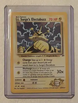Pokemon TCG Lt. Surge’s Electrabuzz #6/132 Holo Gym Heroes Vintage 1999/2000 - Image 1