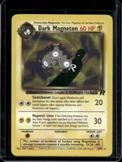 2000 Pokemon Team Rocket Dark Magneton #28/82 - Image 1