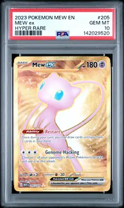 2023 POKEMON MEW EN-151 HYPER RARE #205 MEW EX PSA 10 - Image 1