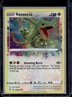 2020 Pokemon SWSH Vivid Voltage Rayquaza #138/185 - Image 1