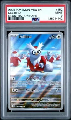 DELIBIRD #152 PSA 9 • 2025 POKEMON MEG EN-MEGA EVOLUTION ILLUSTRATION RARE - Image 1