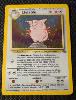 Clefable 01/64 Pokemon TCG Jungle Holo MP - Image 1