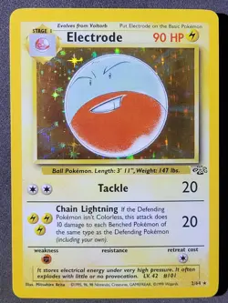 Electrode 2/64 Holo Rare Jungle Unlimited Pokemon TCG - Image 1