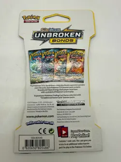 Pokemon TCG Sun & Moon Unbroken Bonds Sleeved Booster Pack Sealed - Image 2