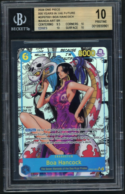 One Piece Card Game 2024 Boa Hancock MANGA ART SR 500 Years in the Future BGS 10 - Image 1