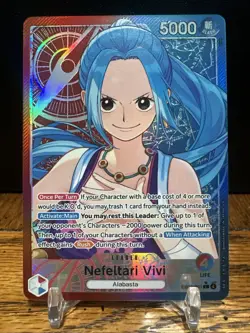 One Piece Heroine’s Edition Extra Booster Nefeltari Vivi EB03-001 Leader Alt Art - Image 1