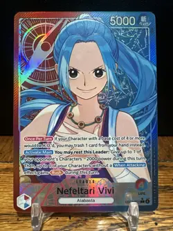 One Piece Heroine’s Edition Extra Booster Nefeltari Vivi EB03-001 Leader Alt Art - Image 2
