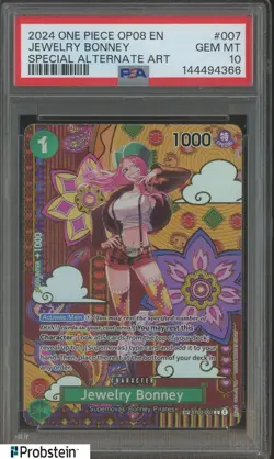 2024 One Piece OP08 EN Special Alternate Art #007 Jewelry Bonney PSA 10 GEM - Image 1