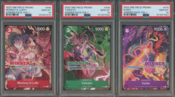 Lot (5) 2022 One Piece Promo Winner Pack Vol.1 PSA 10 Set w/ Luffy Law Kaido - Image 1