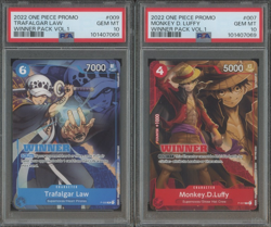 Lot (5) 2022 One Piece Promo Winner Pack Vol.1 PSA 10 Set w/ Luffy Law Kaido - Image 2