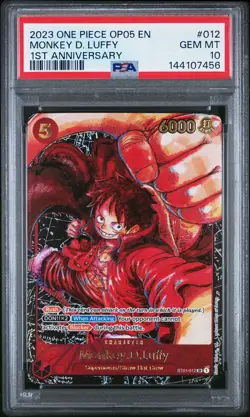 2023 ONE PIECE AWAKENING OF THE NEW ERA 1ST ANNIV #012 MONKEY D. LUFFY PSA 10 - Image 1