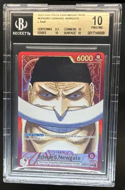 2022 One Piece Paramount War Edward.Newgate Leader #OP02-001 BGS 10 - Image 1