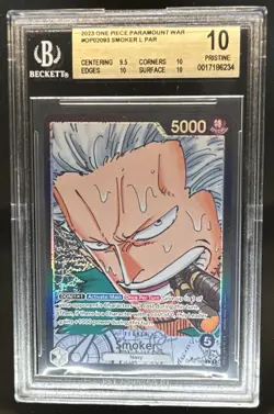 2022 One Piece Paramount War Smoker Leader #OP02-093 BGS 10 - Image 1