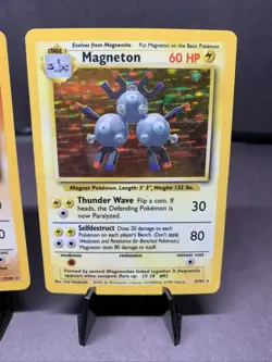 Pokemon TCG Base Set Lot of 2 Card Holo Rare Hitmonchan & Magneton 1999 VTG WOTC - Image 3