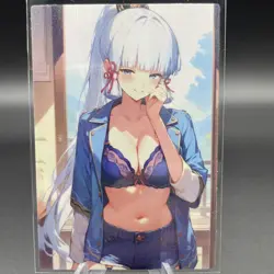 Kamisato Ayaka Anime Waifu Card Doujin ACG Goddess Holo - Image 1