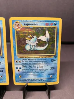 Pokemon TCG Fossil & Jungle Set Lot of 2 Card Holo Rare Lapras & Vaporeon WOTC - Image 3