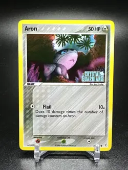 Aron 44/100 Reverse Holo Ex Crystal Guardians Pokemon Card LP - Image 1