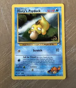 Pokemon Misty's Psyduck 54/132 W Gold Stamp Promo Card - Image 1