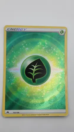 Grass Energy (Texture Full Art) Ultra Rare Crown Zenith 152/159 NM Pokemon Card - Image 1