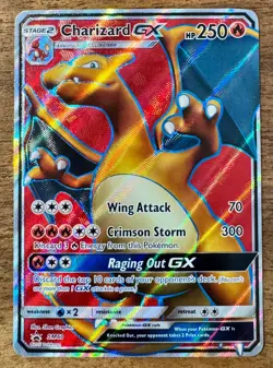 Pokemon 2017 Charizard GX SM60 Full Art Promo Card LP - Image 1