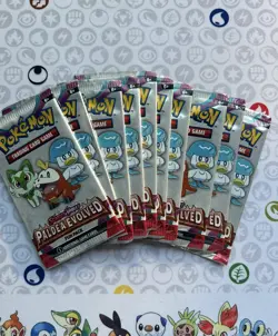 Pokemon TCG Fun Packs 10 Lot Paldea Evolved (FUN PACKS ONLY 3 cards per pack) - Image 1
