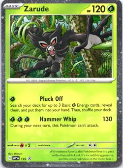 Zarude - (Cosmos Holo) Holo Rare SV: Scarlet & Violet Promo Cards 199 NM - Image 1