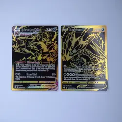 Pokemon Card TCG - Eternatus V SV121 & Eternatus VMAX SV122 Gold Secret Rares NM - Image 1