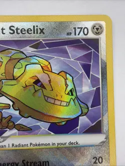 Radiant Steelix 124/196 -- Pokemon TCG Lost Origin -- NM - Mint Holo Rare Card - Image 2