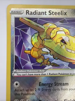 Radiant Steelix 124/196 -- Pokemon TCG Lost Origin -- NM - Mint Holo Rare Card - Image 3