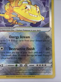 Radiant Steelix 124/196 -- Pokemon TCG Lost Origin -- NM - Mint Holo Rare Card - Image 5