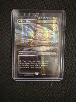 MTG Marsh Flats (Borderless) (Dragonscale Foil) Special Guests Foil #115 - Image 1