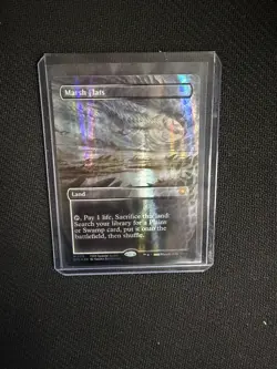 MTG Marsh Flats (Borderless) (Dragonscale Foil) Special Guests Foil #115 - Image 2