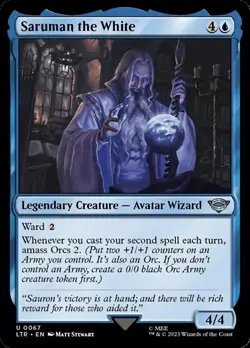 MTG Saruman the White [The Lord of the Rings: Tales of Middle-Earth] Foil Near M - Image 1