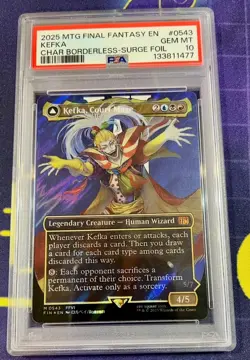 Magic the Gathering: Kefka, Court Mage #0543 (Borderless) (Surge Foil) | PSA10 - Image 1