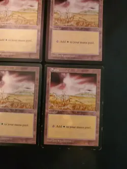 4x Plains Zebra Mirage Basic Land Mana Magic Gathering MTG White Mix Condition - Image 4