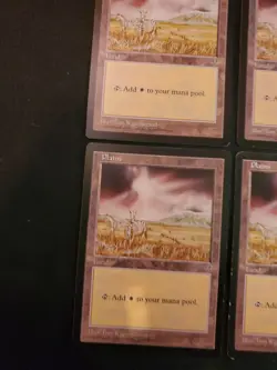 4x Plains Zebra Mirage Basic Land Mana Magic Gathering MTG White Mix Condition - Image 5