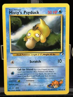 Misty's Psyduck Pokemon TCG 54/132 WOTC Regular LP - Image 3