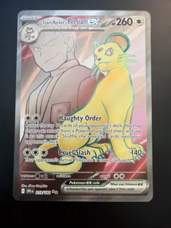Pokemon TCG Team Rockets Persian EX Full Art 219/182 Destined Rivals Ultra Rare - Image 1
