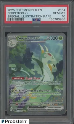 2025 Pokemon BLK EN #164 Serperior ex SIR PSA 10 GEM MINT - Image 1
