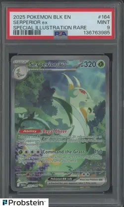 2025 Pokemon BLK EN #164 Serperior ex SIR PSA 9 MINT - Image 1